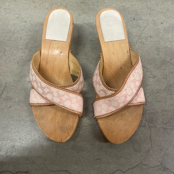 Coach wooden sole kitten heels - Picture 4 of 4